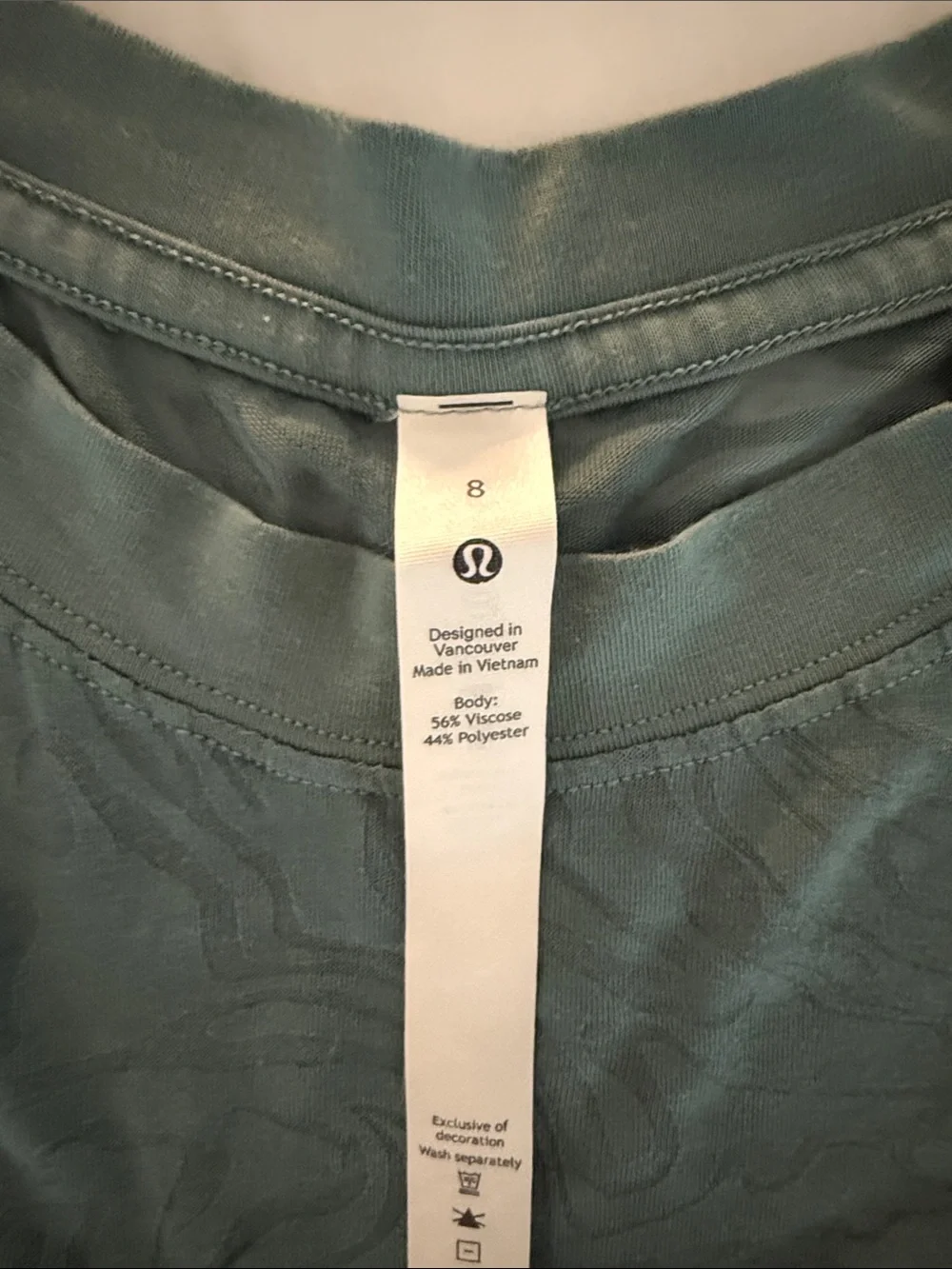 lululemon Cropped Muscle Tank with Burnout Details - Tidewater Teal Size 8